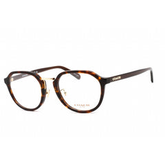 Coach Women's Eyeglasses - Full Rim Round Dark Havana Plastic Frame | 0HC6211 5120