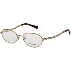 Coach Women's Eyeglasses - Light Gold Metal Oval Frame Demo Lens | COACH 0HC5114 9352
