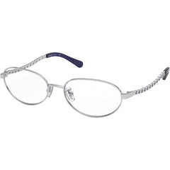 Coach Women's Eyeglasses - Silver Metal Oval Frame Demo Lens | COACH 0HC5114 9359