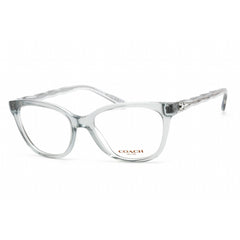 Coach Women's Eyeglasses - Transparent Blue Plastic Cat Eye Shape Frame | 0HC6186 5682