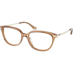 Coach Women's Eyeglasses - Transparent Brown Square Frame Demo Lens | 0HC6185 5654