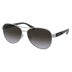 Coach Women's Sunglasses - Full Rim Black and Silver Pilot Frame | 0HC7115 90018G