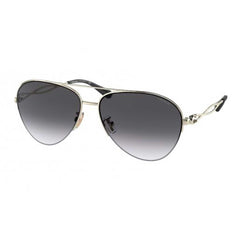 Coach Women's Sunglasses - Gradient Lens Light Gold Black Metal Frame | 0HC7124 90058G