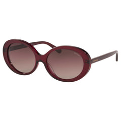 Coach Women's Sunglasses - Transparent Burgundy Oval Frame| COACH 0HC8270U 5557E2