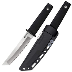 Cold Steel Fixed Knife - Kobun Serrated Edge Tanto Steel Blade Black Handle | CS17TS