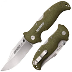 Cold Steel Folding Knife - Bush Ranger Clip Point Blade OD Green GFN Handle | CS21A