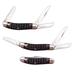 Cold Steel Folding Knife - Gentleman's Stockman 3 Blades Jigged Bone | CSFL-GSTKM-J