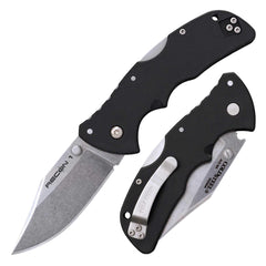 Cold Steel Folding Knife - Mini Recon 1 Clip Point Blade with Black Handle | CS27BAC