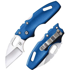 Cold Steel Folding Knife - Mini Tuff Lite Plain Edge Blade and Blue Handle | CS20MTB