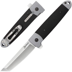Cold Steel Folding Knife - Oyabun Tanto Style Steel Blade Black Griv Ex Handle | CS26T