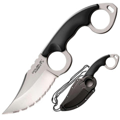 Cold Steel Knife - Double Agent II Serrated Edge Steel Blade Neck, 7-5/8 inch | CS39FNS