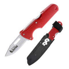 Cold Steel Pocket Knife- Click-N-Cut Hunter Red ABS Handle with Lockback | CS40AT
