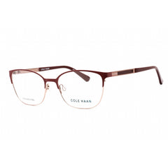 Cole Haan Men's Eyeglasses - Burgundy Rectangular Shape Frame Clear Lens | CH5042 604