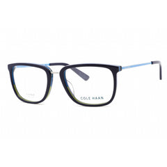 Cole Haan Men's Eyeglasses - Navy Rectangular Full Rim Frame Clear Lens | CH4047 414