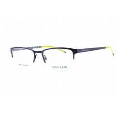 Cole Haan Men's Eyeglasses - Navy Rectangular Half Rim Frame Clear Lens | CH4014 414
