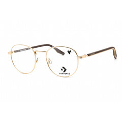 Converse Unisex Eyeglasses - Full Rim Satin Gold Metal Round Shape Frame | CV3015 717
