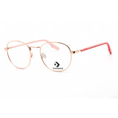 Converse Unisex Eyeglasses - Full Rim Shiny Rose Gold Metal Round Frame | CV3015 780