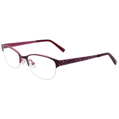 Converse Women's Eyeglasses - Burgundy Metal Square Half Rim Frame | CONVERSE Q027 BUR
