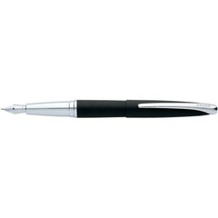 Cross Fountain Pen - ATX Basalt Black Finish Barrel with Chrome, Medium Nib | 886-3MS