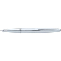 Cross Fountain Pen - ATX Polished Pure Chrome Finish Barrel, Medium Nib | 886-2MS