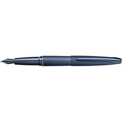 Cross Fountain Pen - ATX Sandblasted Dark Blue Barrel, Medium Steel Nib | 886-45MJ