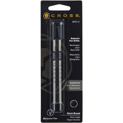 Cross Refill - Black Ink Broad Size Point Authentic Ballpoint Pen, 2 Pack | 8101-2