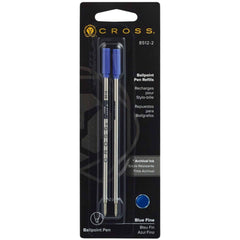 Cross Refill - Blue Ink Fine Size Point for Standard Ballpoint Pen, 2 Pack | 8512-2