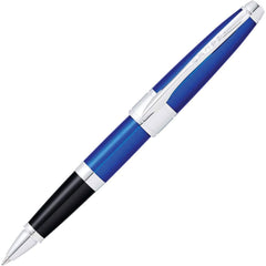 Cross Rollerball Pen - Apogee Translucent Blue Lacquer Metal Snap On Cap | AT0125-20