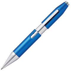 Cross Rollerball Pen - X Cobalt Blue with Chrome Trims Slide and Snap Cap | AT0725-4
