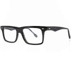 Cutler and Gross Men's Eyeglasses - Black Grain Frame Demo Lens | 1096-BGR-C-51-16-145