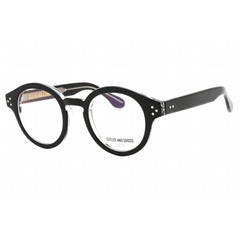 Cutler And Gross Unisex Eyeglasses - Black/Crystal Round Shape Frame | CG1291V2 001