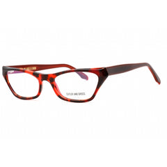 Cutler And Gross Women's Eyeglasses - Red/Tortoiseshell Cat Eye Frame | CG1329 002