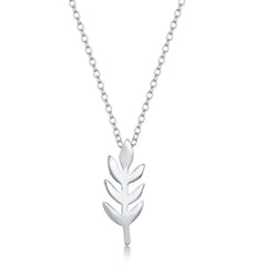 Sterling Silver Leaf Design Necklace