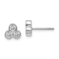14k White Gold Diamond Earrings