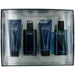 Davidoff Men's Gift Set - Cool Water Refreshing Fusion Masculine Scent, 4 Piece