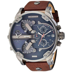 Diesel Men's Chronograph Watch - Mr. Daddy 2.0 Brown Leather Strap | DZ7314
