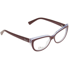 Dior Women's Eyeglasses - Full Rim Burgundy/Grey Azure Glitter | DIOR CD3282 0EJG