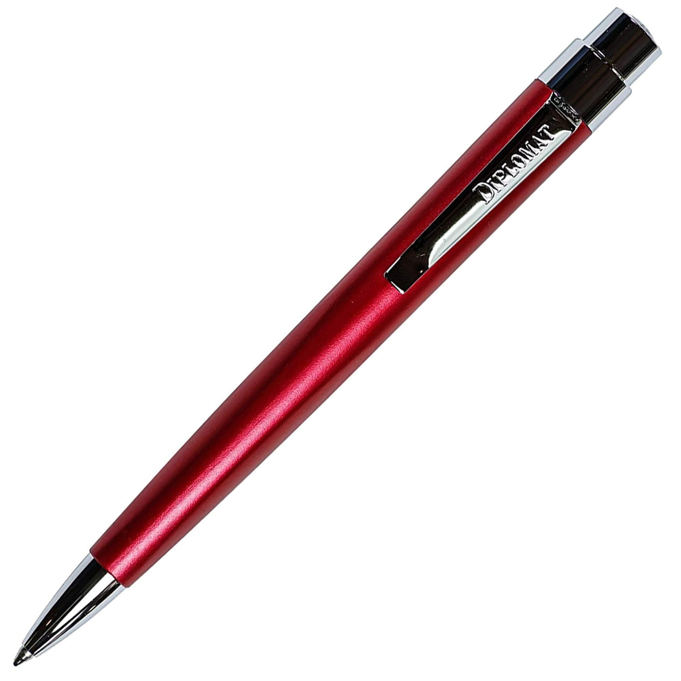 Diplomat Ballpoint Pen - Magnum Burned Red Plastic Barrel Push Button