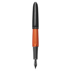 Diplomat Fountain Pen - Aero Orange and Black Aluminum, Medium | D40313025