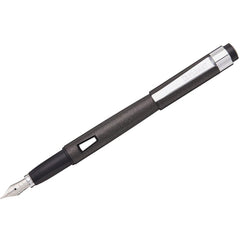 Diplomat Fountain Pen - Magnum Crow Black Resin Snap On Cap, Medium Nib | D40902025