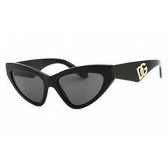 Dolce & Gabbana Women's Sunglasses - Black Cat Eye Frame Grey Lens | 0DG4439 501/87
