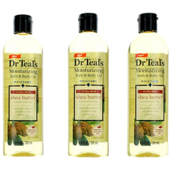 Dr. Teal's Unisex Moisturizing Bath and Body Oil - Ultra Rich Shea Butter, 3 Pack