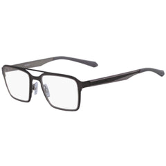 Dragon Men's Eyeglasses - Grey Metal Square Frame Demo Lens | DRAGON DR175 KAZ 70