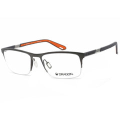 Dragon Men's Eyeglasses - Matte Gunmetal Half Rim Metal Frame Demo Lens | DR5008 072