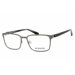 Dragon Men's Eyeglasses - Matte Gunmetal Metal Frame Clear Demo Lens | DR7005 070