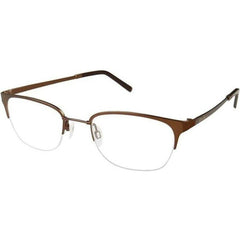 Eddie Bauer Men's Eyeglasses - Brown Metal Oval Frame Demo Lens | EDDIE BAUER 32005 BR