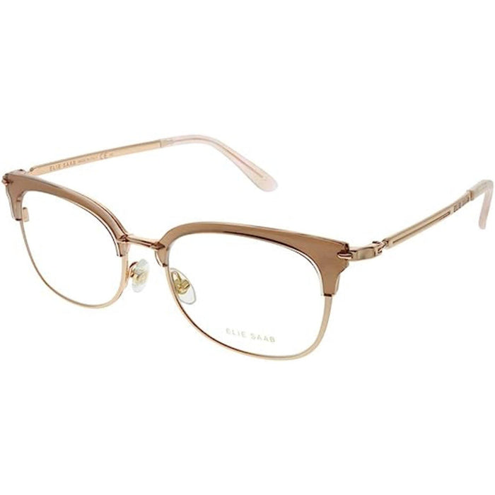 Elie Saab Women's Eyeglasses - Nude Gold Cat Eye Full-Rim Frame | ELIE