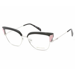 Emilio Pucci Women's Eyeglasses - Black/Silver Cat Eye Frame Demo Lens | EP5147 005