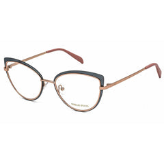 Emilio Pucci Women's Eyeglasses - Grey/Rose Gold Cat Eye Full Rim Frame | EP5143 020