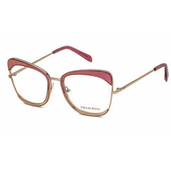 Emilio Pucci Women's Eyeglasses - Pink Cat Eye Metal Frame Clear Lens | EP5090 074